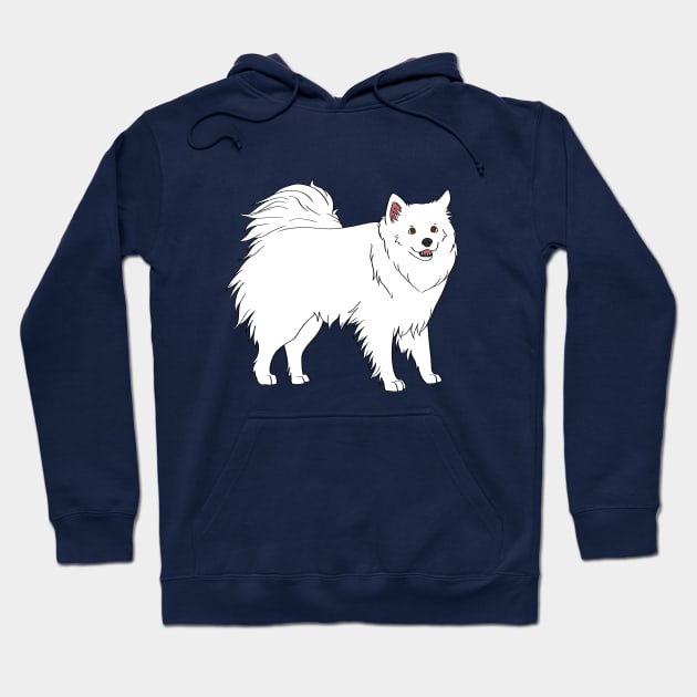 American Eskimo Dog Hoodie by Adastumae